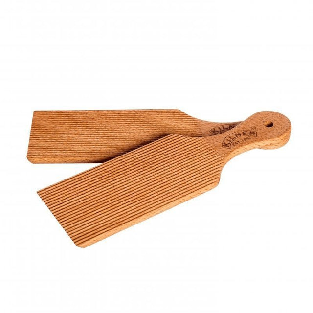 Kilner Butter Paddles Set of 2 with deep grooves for easy buttermilk removal and rustic charm in butter making.