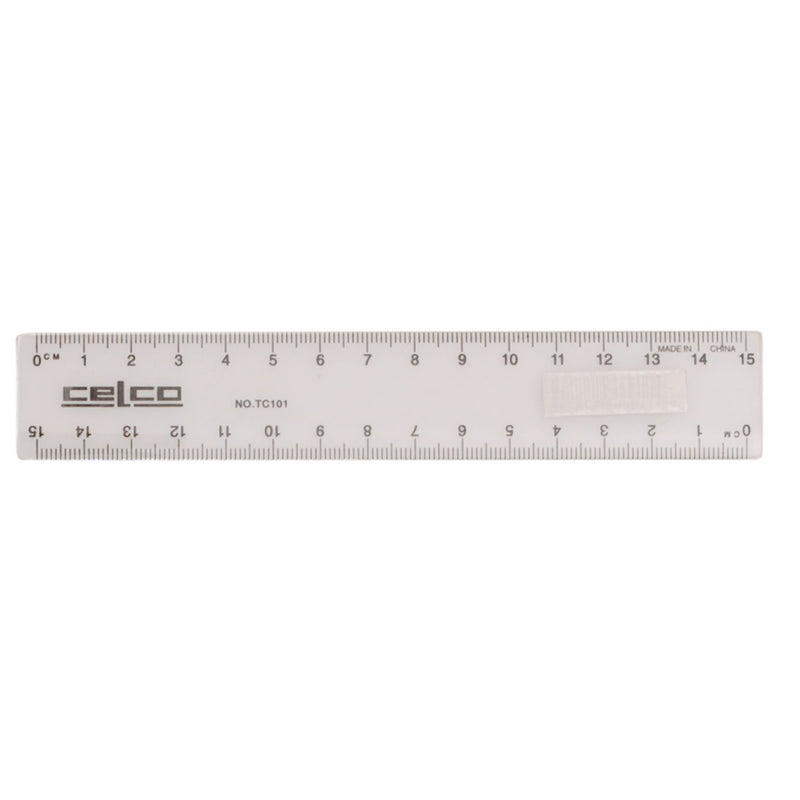 Celco Ruler Clear 15cm