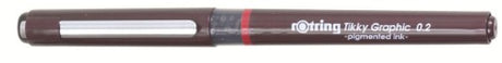 Rotring Tikky Graphic 0.1mm black fineliner pen, designed for precise, detailed artwork with lightfast, waterproof pigment ink.