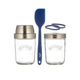 Kilner Sourdough Starter Set Glass with jars, measuring lid, spatula, and recipe booklet for home bakers.