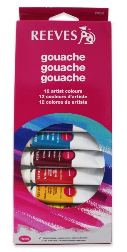 Reeves Gouache Colour Sets - 12 x 10ml Tubes