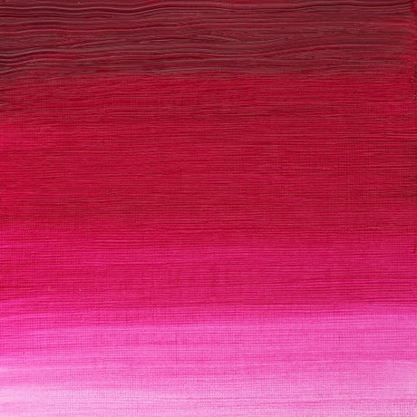 Winsor & Newton 37ml Quinacridone Magenta oil paint tube, vibrant hue for artists, perfect for mixing and glazing techniques.