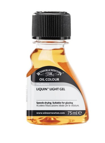 Winsor & Newton Liquin Light Gel - 75ml, a quick-drying gloss medium for smooth application and vibrant color preservation.