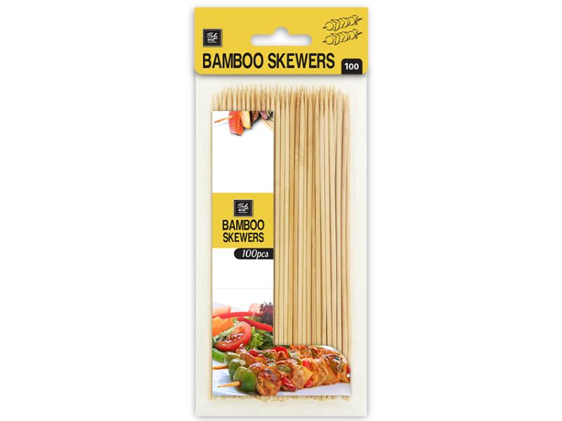 Eco-friendly bamboo picks, 180mm, perfect for elegant presentations and serving, 2400 pieces for catering and home use.