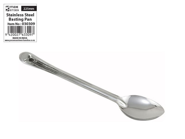 Stainless steel basting pan set of 12, designed for even heat distribution and high edges to contain juices.