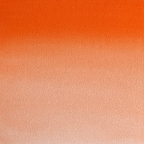 Vibrant Winsor Orange (Red Shade) 5ml watercolor by Winsor & Newton, ideal for artists seeking brilliance and permanence.