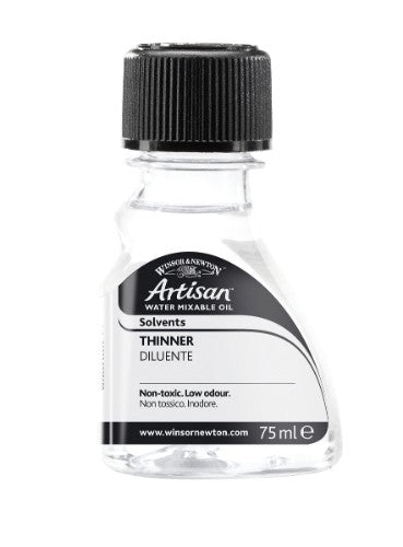 75ml bottle of Winsor & Newton Artisan Thinner, a premium oil medium for smooth, vibrant painting without altering color hues.