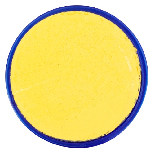 Bright Yellow Snazaroo face paint in an 18ml pot, perfect for safe, vibrant applications at parties and events.