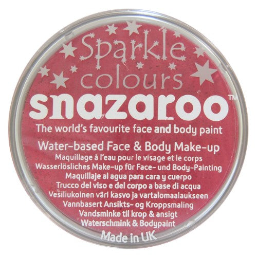 Snazaroo 18ml White Sparkle Colours for vibrant face painting, hypoallergenic, easy to apply and remove, ideal for events.