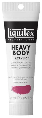 Liquitex Heavy Body Acrylic 59ml in Quinacridone Magenta offers rich, buttery texture ideal for impasto and mixed media art.