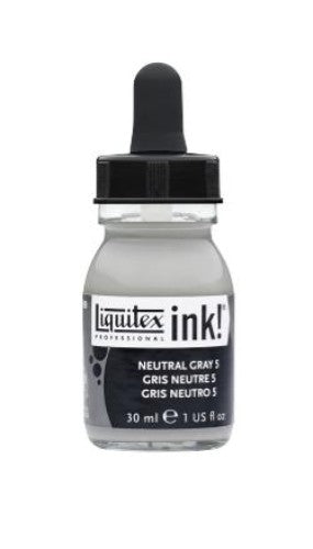 Liquitex Acrylic Inks - Neutral Grey Value 5 / Mixing grey 599 30ml
