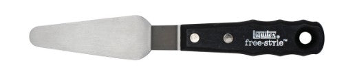 Liquitex Large Painting Knife #10: stainless steel tool with ergonomic handle for mixing, spreading, and layering paint.