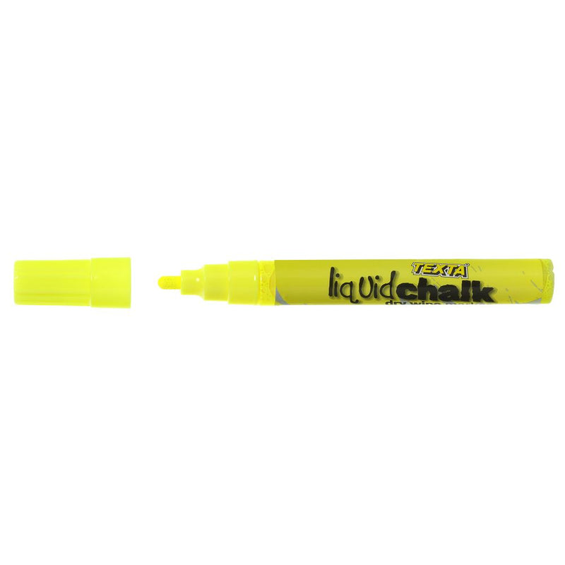 Texta Liquid Chalk Marker Bullet Dry Wipe Yellow