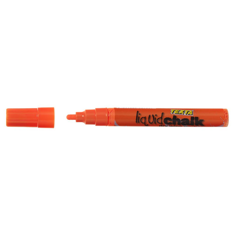 Texta Liquid Chalk Marker Bullet Dry Wipe Orange