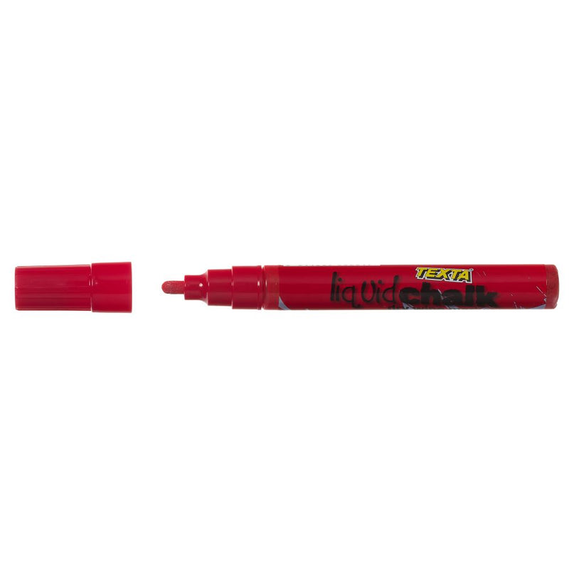 Texta Liquid Chalk Marker Bullet Dry Wipe Red