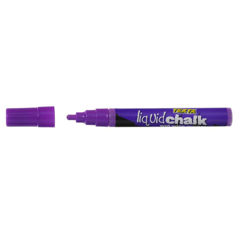 Texta Liquid Chalk Marker Bullet Wet Wipe Purple