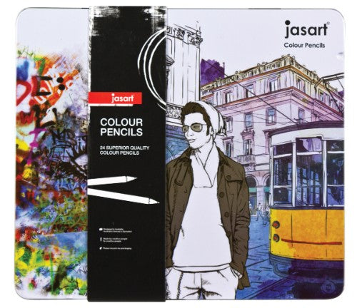 Jasart Premium Colour Pencils - Tin 24