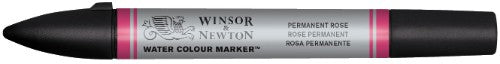 Winsor & Newton Water Colour Marker in Alizarin Crimson Hue, featuring twin tips for versatile strokes and effortless blending.