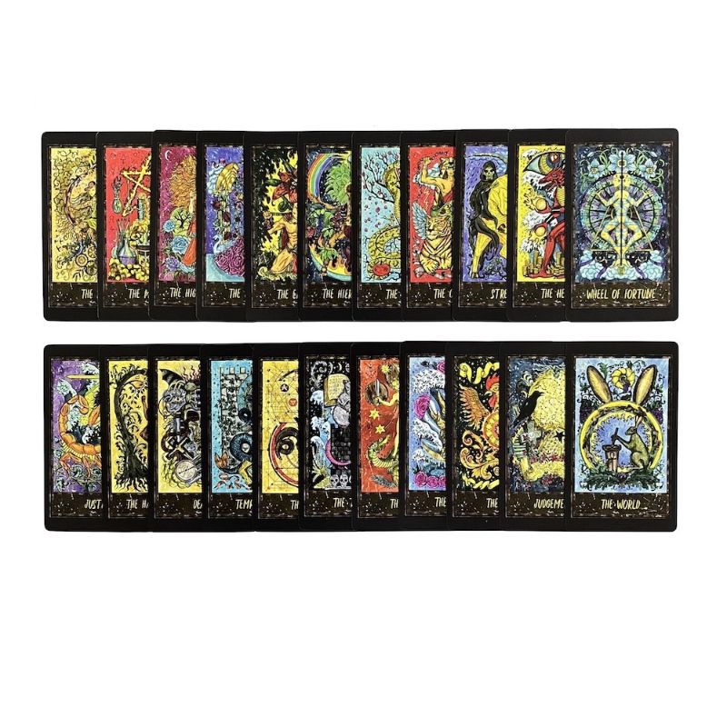 The Magic Gate Tarot Deck features 78 beautifully illustrated cards blending traditional and mystical imagery for spiritual guidance.