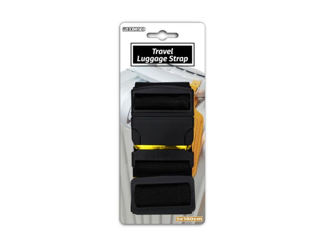 Black 180cm luggage straps, set of 12, designed for securing bags and enhancing travel safety and identification.