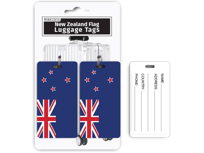 Vibrant New Zealand Flag luggage tags, 36 packs for easy identification and personalization while traveling.