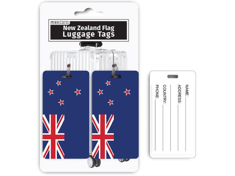 Vibrant New Zealand Flag luggage tags, 36 packs for easy identification and personalization while traveling.
