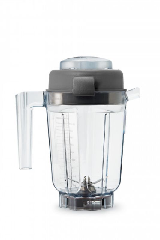 Vitamix Classic Wet Container 0.9L for smoothies and sauces, featuring a spill-proof spout, vented lid, and compact design.