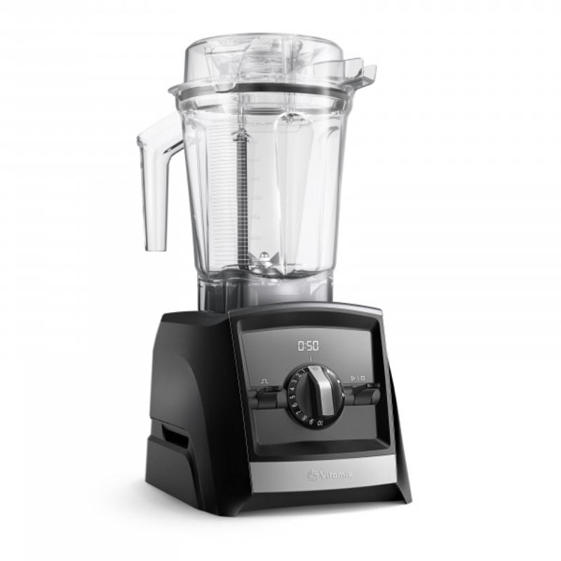 Vitamix A2500i high-performance blender in sleek black, featuring wireless connectivity and three program settings for versatile blending.