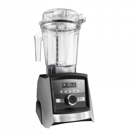 High-performance Vitamix A3500i blender in brushed stainless with touchscreen, five settings, and wireless connectivity.