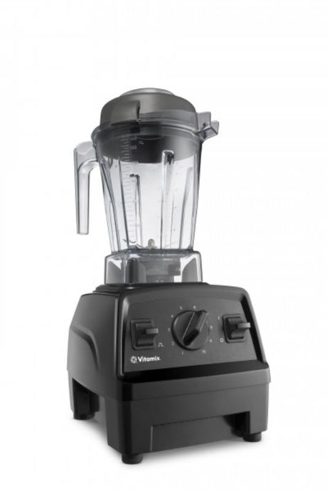 Vitamix Explorian E310 blender in black with 2 HP motor, 1.4L container, 10 speeds, and Pulse feature for versatile cooking.