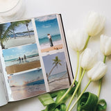 Elegant Spring Leaves Large Photo Album for 500 photos, featuring a durable spine and slip-in pockets for easy display.