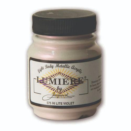 Metallic violet acrylic paint in 66.54ml, ideal for versatile use on various surfaces with a brilliant pearlescent finish.
