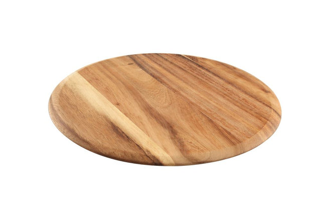 Exquisite Baroque Round Board made of unique acacia wood, perfect for serving pizzas and charcuterie in style.