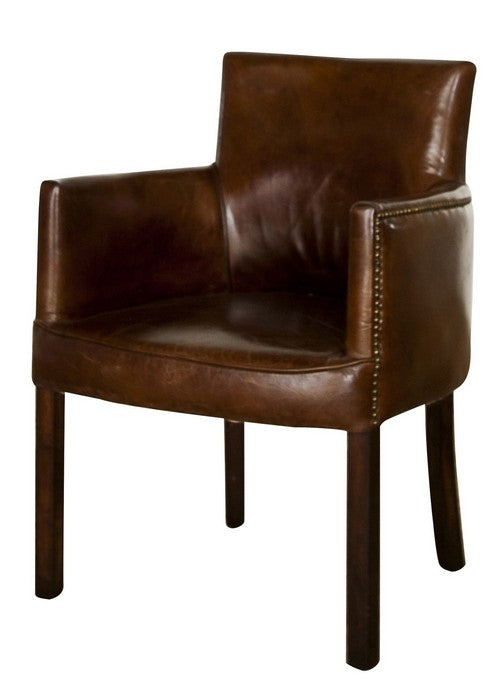 Chair - Ithaca Carver Vintage Cigar - Leather