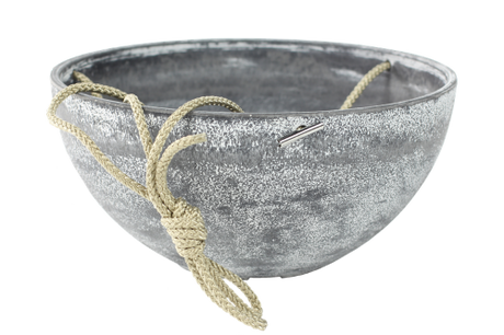 Sleek Nova Large Concrete Hanging Pot (17 x 35cm) perfect for indoor/outdoor plants, combining modern style and durability.