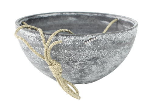 Sleek Nova Large Concrete Hanging Pot (17 x 35cm) perfect for indoor/outdoor plants, combining modern style and durability.