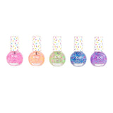 Bright confetti nail polish bottle showcasing colorful glitter, perfect for vibrant, party-ready manicures and DIY nail art.