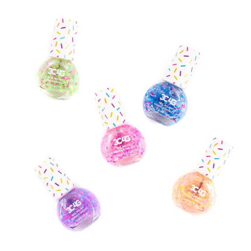 Sparkling Confetti Nail Polish with colorful glitter for party-ready nails, perfect for bold looks and stylish nail art.