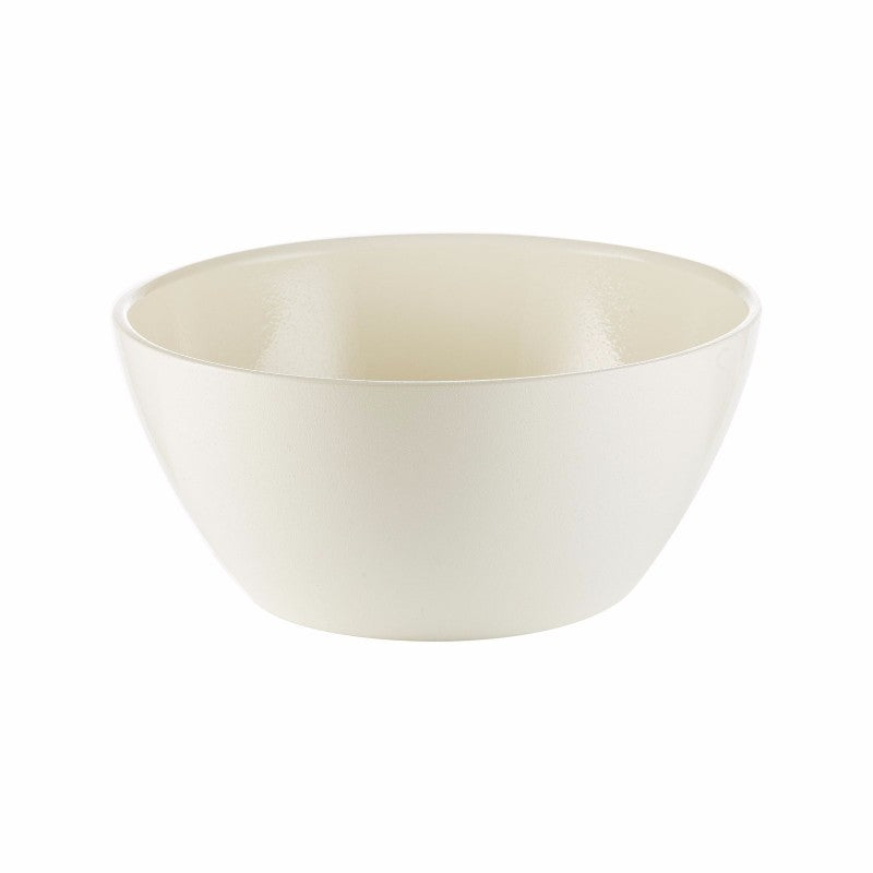 Guzzini My Fusion Bowl in cream, a 16cm lightweight acrylic bowl perfect for salads, snacks, and elegant dining occasions.