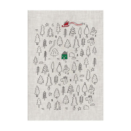 Stylish I’LL BE HOME TEA TOWEL, 100% cotton, 50x70cm, highly absorbent, featuring a handy hanging loop for your kitchen.