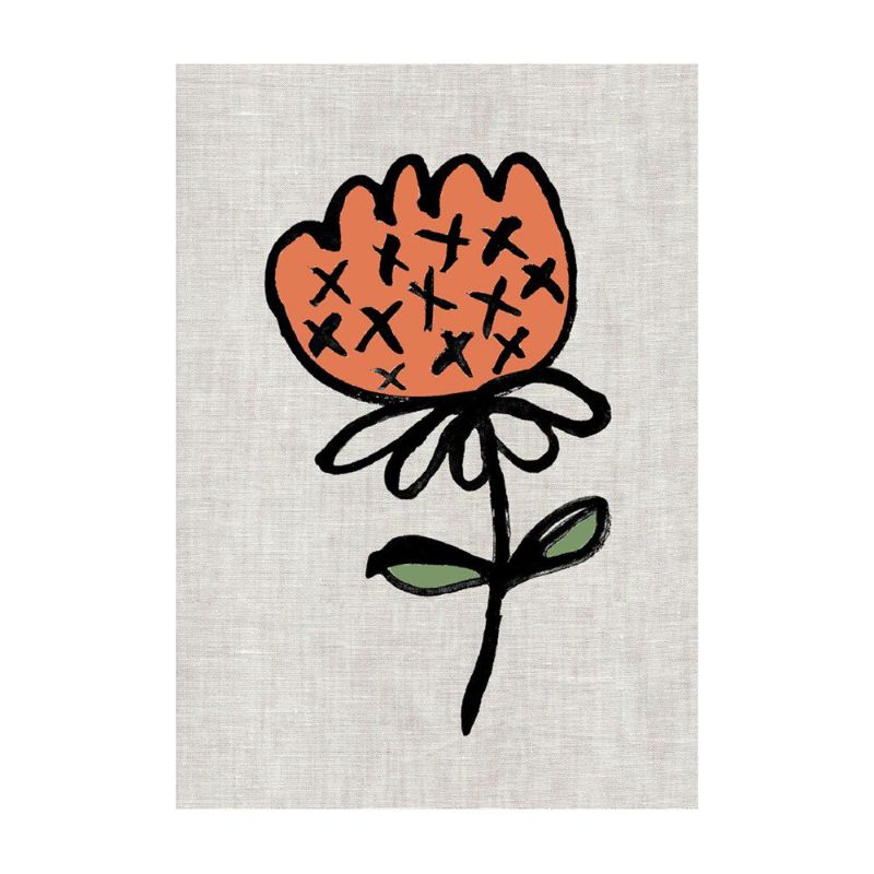 Vibrant Flower Pops II tea towel in floral design, 50 x 70cm, 100% cotton, highly absorbent with a loop for easy hanging.