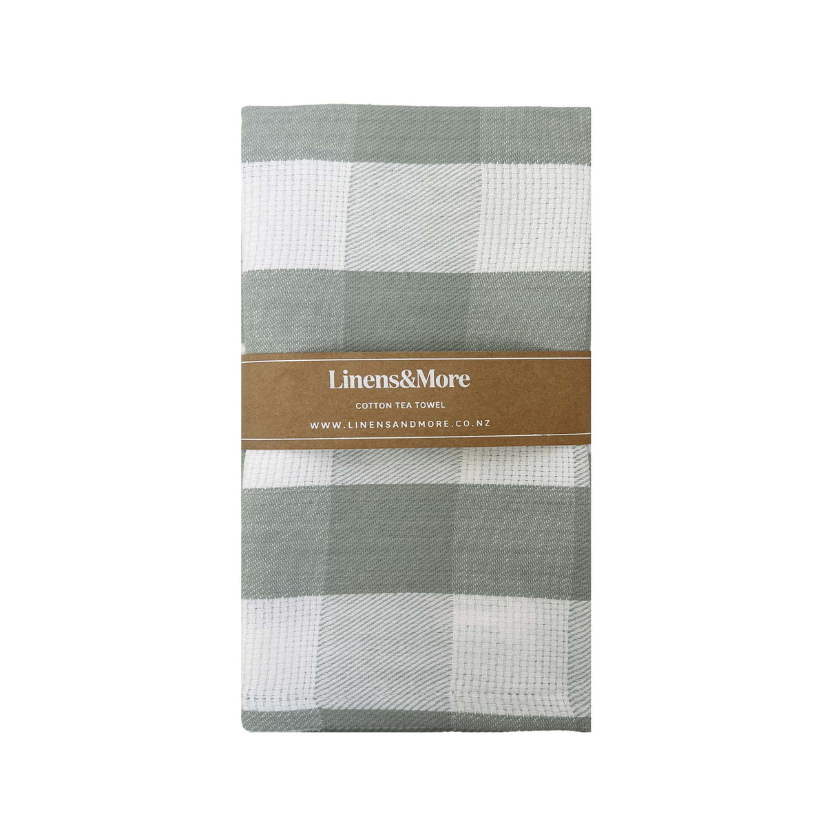 Basketweave Plaid Fog tea towel, 100% cotton, 50 x 70cm, elegant design for drying dishes and kitchen decor.