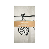 Festive Trim Tea Towel in 100% cotton, 50x70cm, high absorbency, features a hanging loop for easy storage.