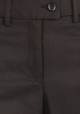 Ladies relaxed fit black pants featuring a mid-rise design, breathable fabric, and practical front pockets for everyday wear.
