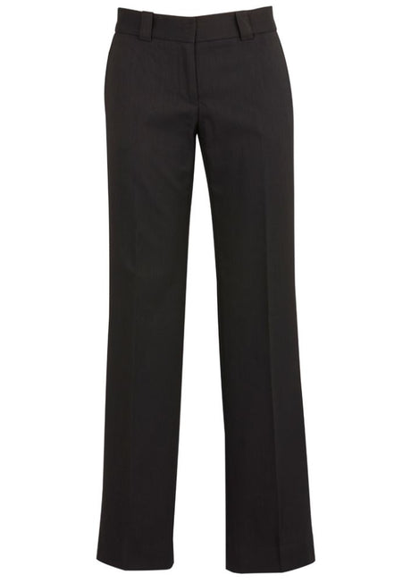 Ladies black hipster fit pant from Biz Collection, made of 92% polyester and 8% bamboo charcoal, sizes 4-24, versatile for all occasions.