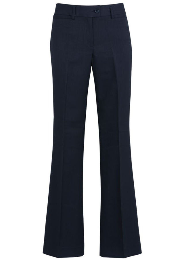Navy bootleg pants for women, size 22, offering a relaxed fit, pockets, and comfort for both casual and professional wear.