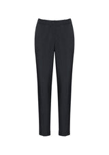 Ladies ultra comfort charcoal pants, size 16, featuring a higher rise waistband, tapered legs, and side pockets for versatility.
