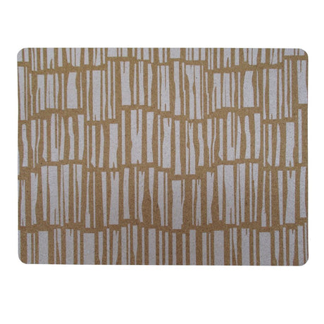 Set of 4 cork placemats, heat protective, 400x300mm, with scratch-resistant layers for table protection.