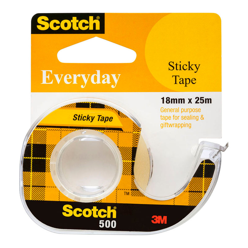 3M Scotch Everyday Tape 500 18mm x 25m With Dispenser