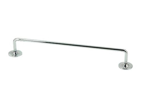 Chrome-plated 230mm tea towel rail, compact design for under-sink use, ideal for hanging kitchen towels and maintaining organization.